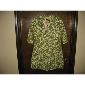 Millard Fillmore Going Further Bus Label Green & White Retro Design Jacket Sz L